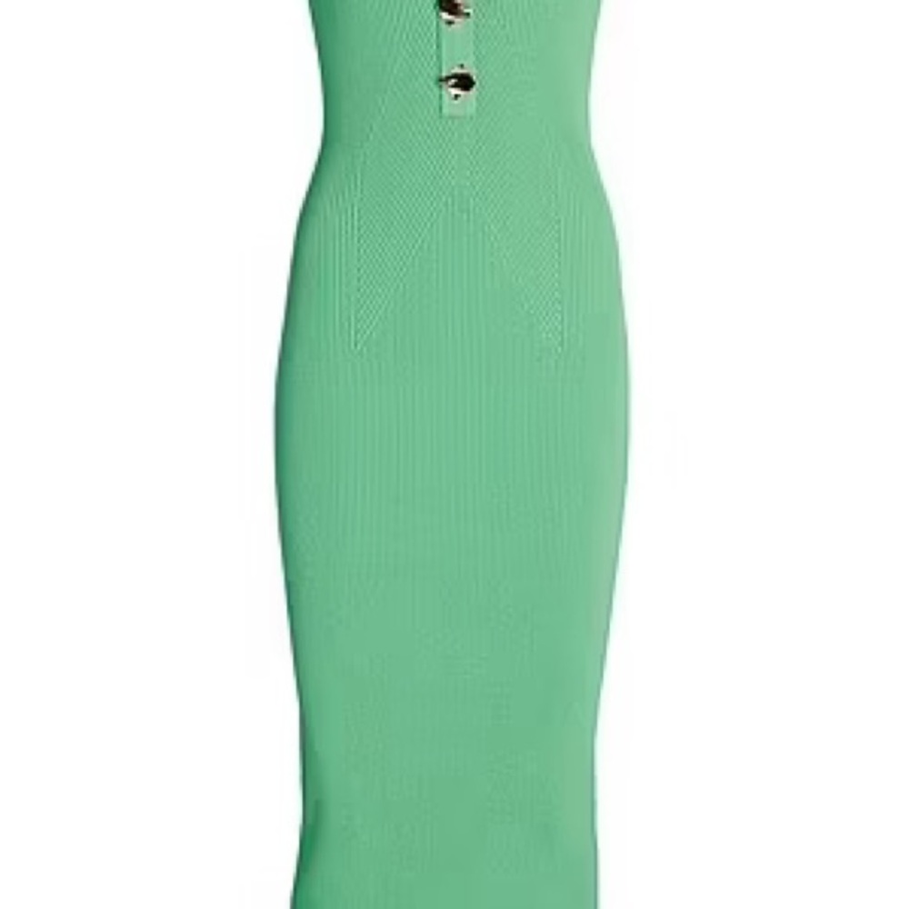 Self-Portrait Mint Green Midi Dress
